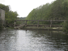Image animée : Etat initial du barrage et Etat aménagé par photomontage.